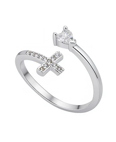 Unwritten Cubic Zirconia Cross Bypass Ring