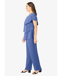 Woman Within Women's Tiered Pant Set