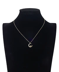 Unwritten Cubic Zirconia Mom Moon Pendant Necklace
