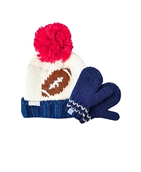 Bits & Bows Boys Football Bobble Hat