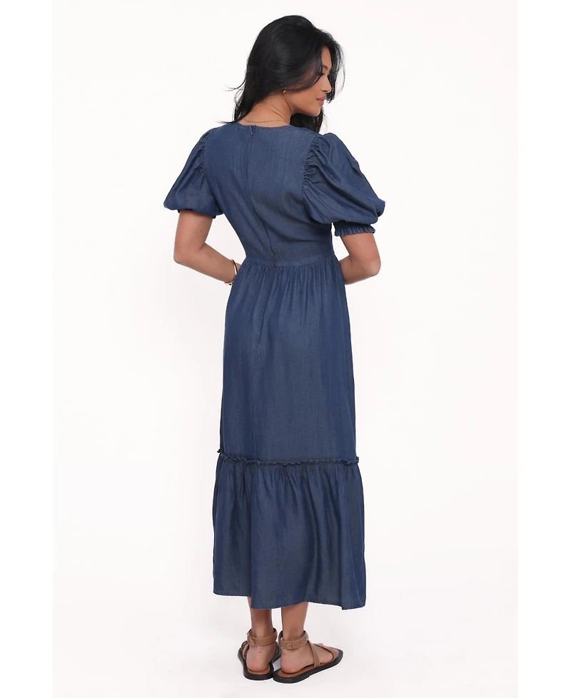Petal and Pup Women's Steele Puff Sleeve Midi Dress