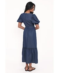 Petal and Pup Women's Steele Puff Sleeve Midi Dress