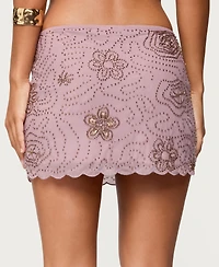 Edikted Women's Astrid Beaded Mini Skirt