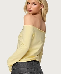 Edikted Women's New York Babe Off Shoulder Top