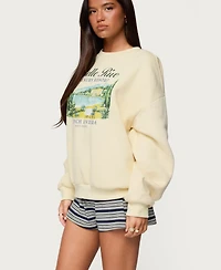Edikted Women's French Riviera Oversized Sweatshirt