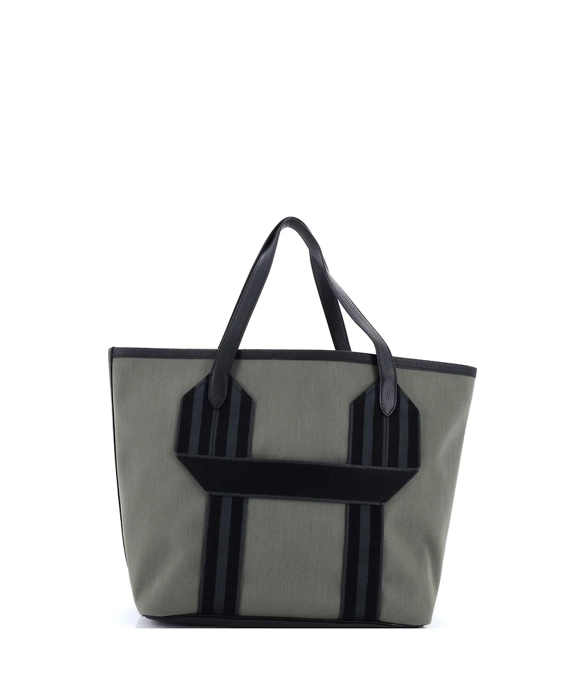 Pre-Owned Hermes Pursangle Tote Canvas with Leather