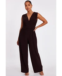 Quiz Women's Ity V-Neck Ruched Detail Jumpsuit