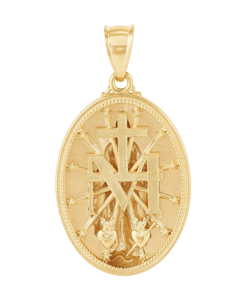 Macy's Mary Medal Pendant in 10K Yellow Gold