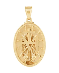 Macy's Mary Medal Pendant in 10K Yellow Gold