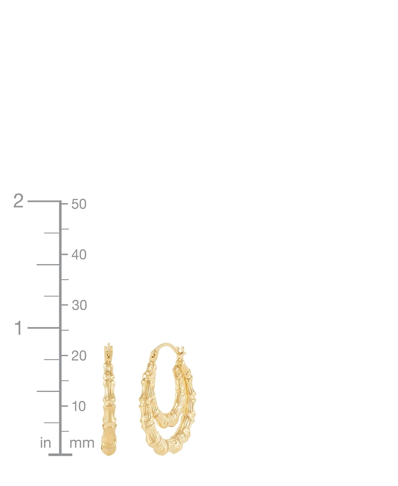 Macy's Double Hoop Earrings in 14K Yellow Gold