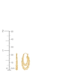 Macy's Double Hoop Earrings in 14K Yellow Gold