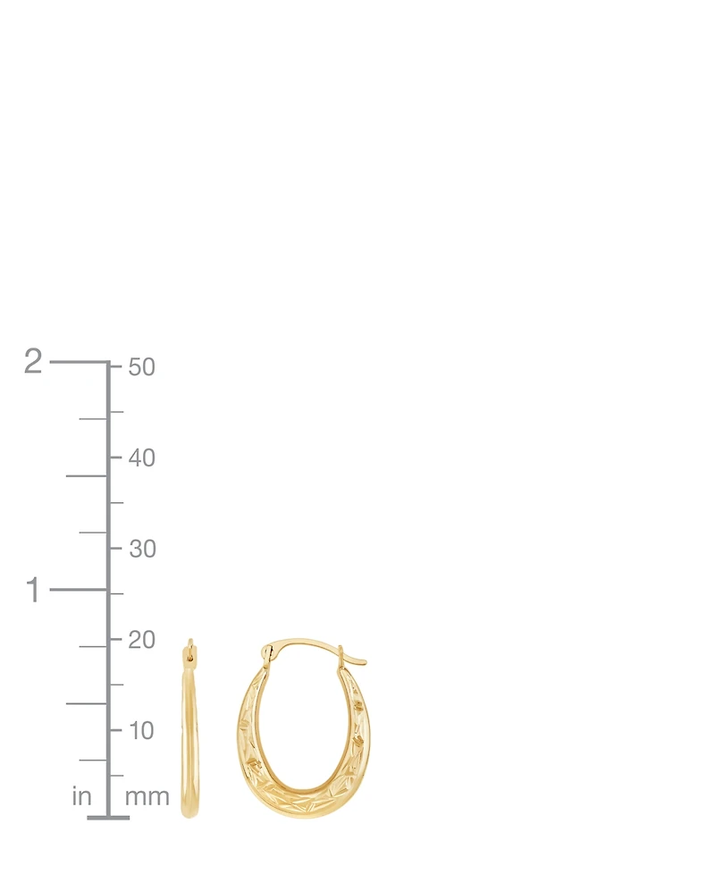 Macy's U Shape Hoop Earrings in 14K Yellow Gold