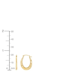 Macy's U Shape Hoop Earrings in 14K Yellow Gold