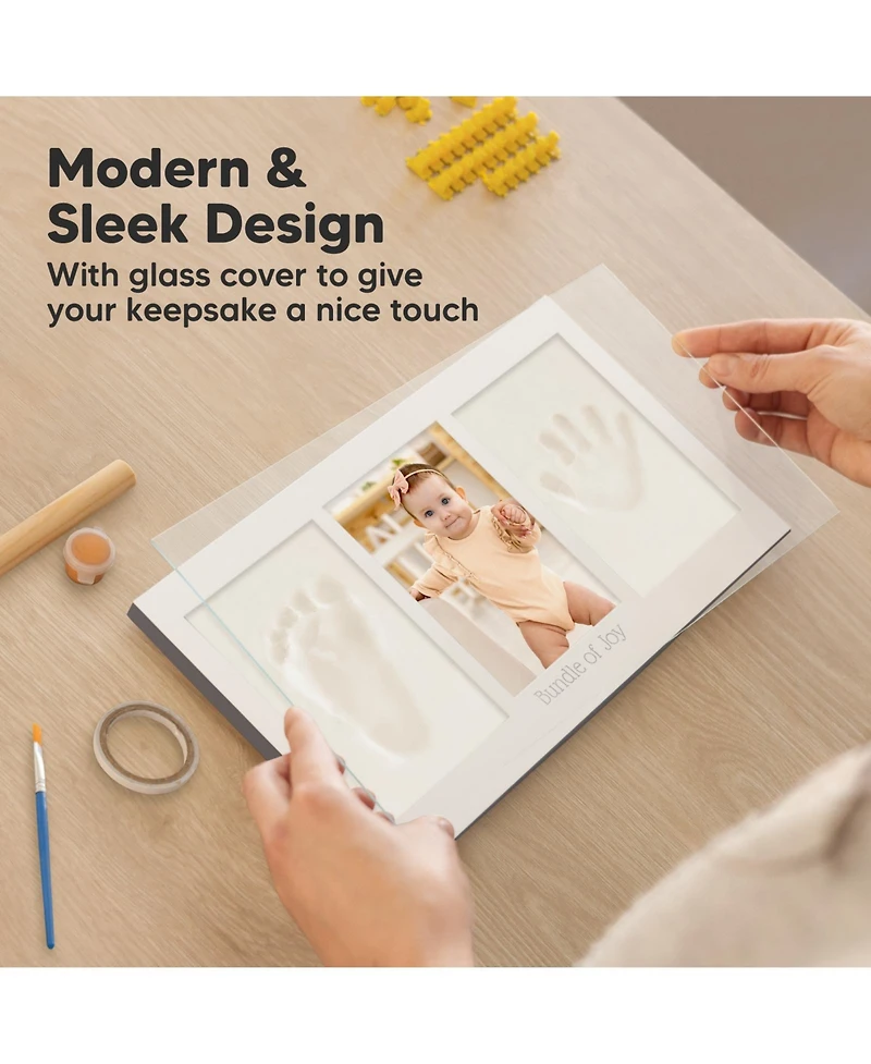 Duo Baby Hand and Footprint Kit, Handprint Newborn Photo Frame, Keepsake for New Mom