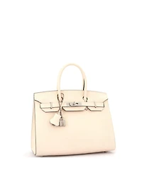 Pre-Owned Hermes Birkin 30 Handbag Light Epsom with Palladium Hardware