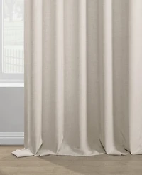 Half Price Drapes Parchment Cream Italian Faux Linen Room Darkening Curtain