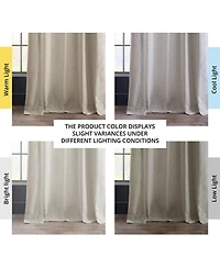 Half Price Drapes Malted Cream Heavy Faux Linen Curtain