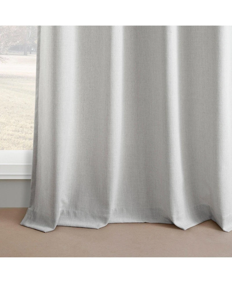 Half Price Drapes Off White Simply Faux Linen Curtain Pair (2 Panels