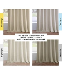 Half Price Drapes Light Ivory Simply Velvet Room Darkening Curtain Pair (2 Panels)