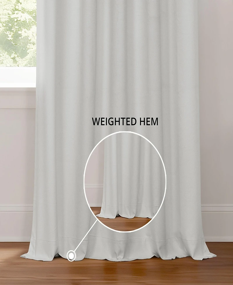 Half Price Drapes Off White Grommet Performance Linen Hotel Blackout Curtain