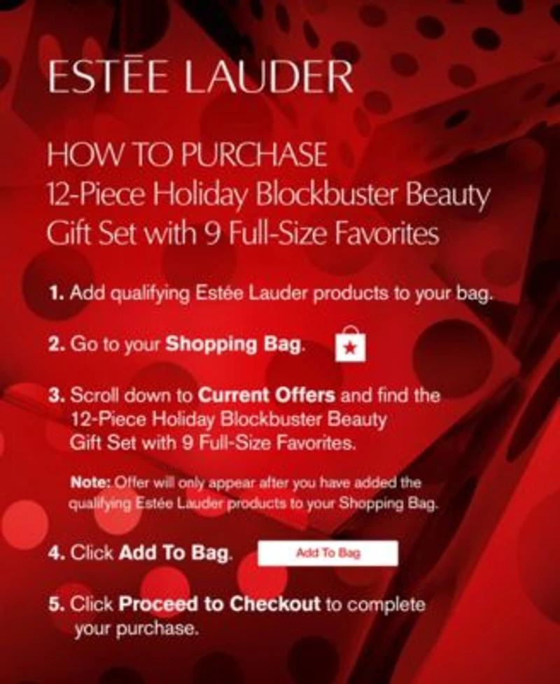 20 Off 12 Pc. Holiday Set Now Only 72 With Any Estee Lauder Purchase A 625 Value