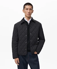 Mango Men's Quilted Water Repellent Jacket