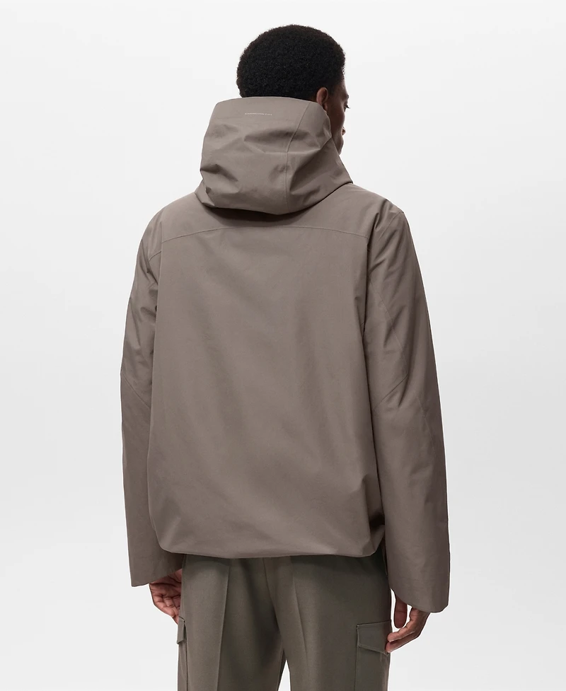Mango Men's Water-Repellent Thermolite Hooded Jacket