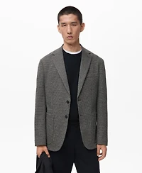 Mango Men's Slim Fit Microstructure Blazer