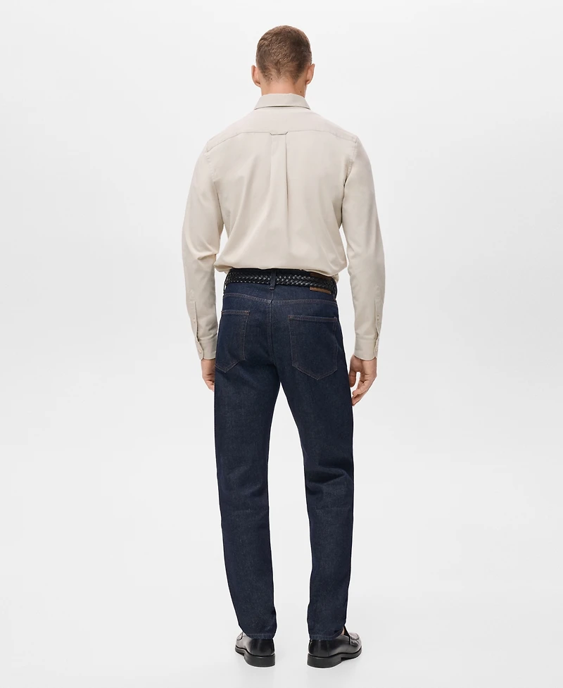 Mango Men's Cotton Regular Fit Pocket Shirt