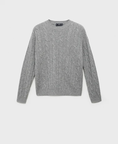 Mango Men's Wool Braided Sweater