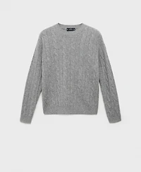 Mango Men's Wool Braided Sweater