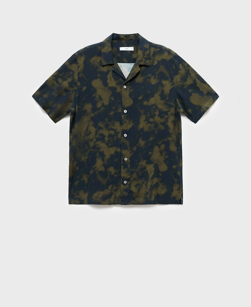 Mango Men's Printed Fluid Regular-Fit Shirt