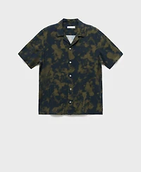 Mango Men's Printed Fluid Regular-Fit Shirt