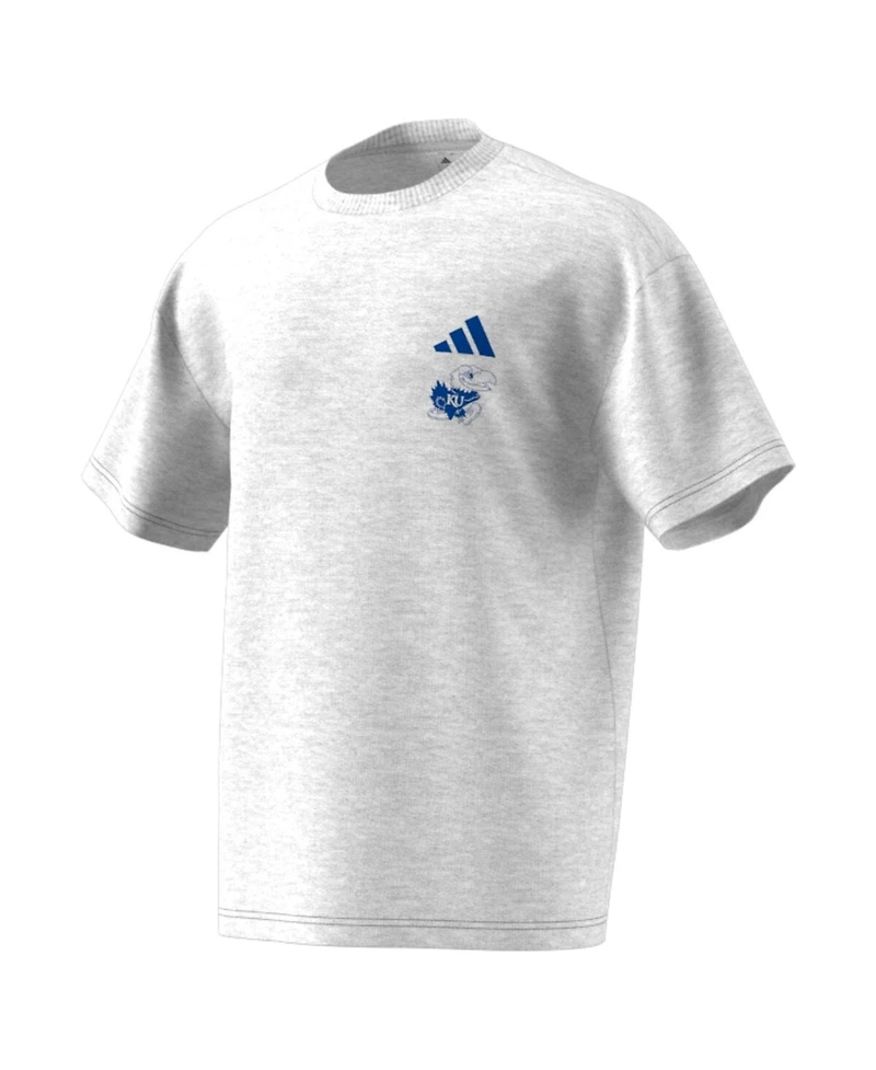 Adidas Men's Gray Kansas Jayhawks Off-Court T-Shirt