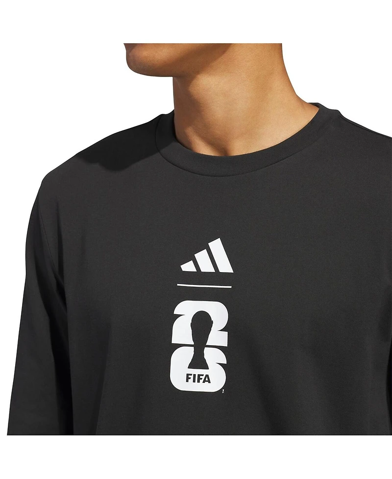 Adidas Men's Black 2026 Fifa World Cup Graphic Long Sleeve T-Shirt