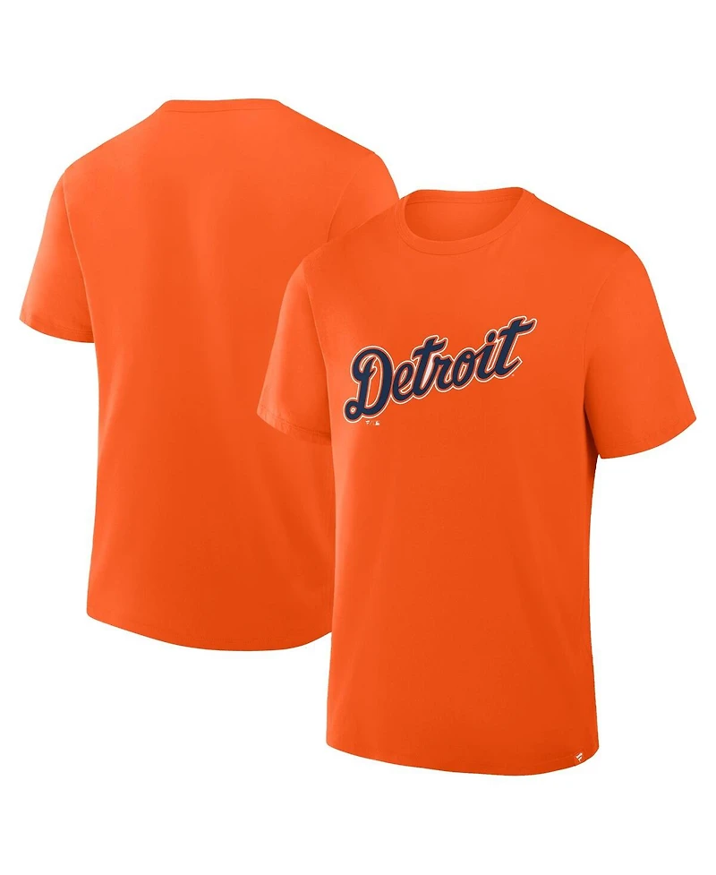 Fanatics Men's Orange Detroit Tigers Wordmark Legacy T-Shirt