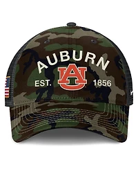 Nike Men's Camo Auburn Tigers 2025 Military Appreciation Rise Adjustable Trucker Hat
