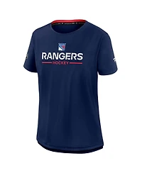 Fanatics Women's Navy New York Rangers Authentic Pro Rink Tech T-Shirt