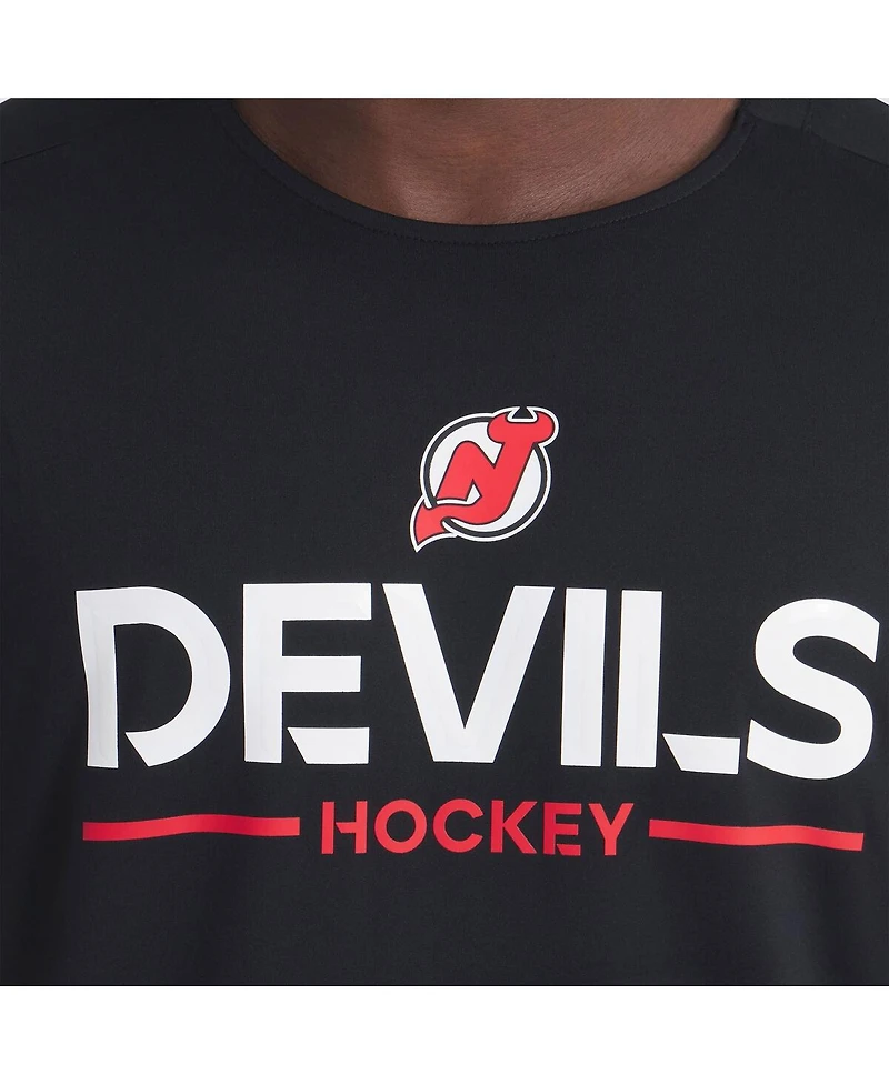 Fanatics Men's Black New Jersey Devils Authentic Pro Rink Tech T-Shirt