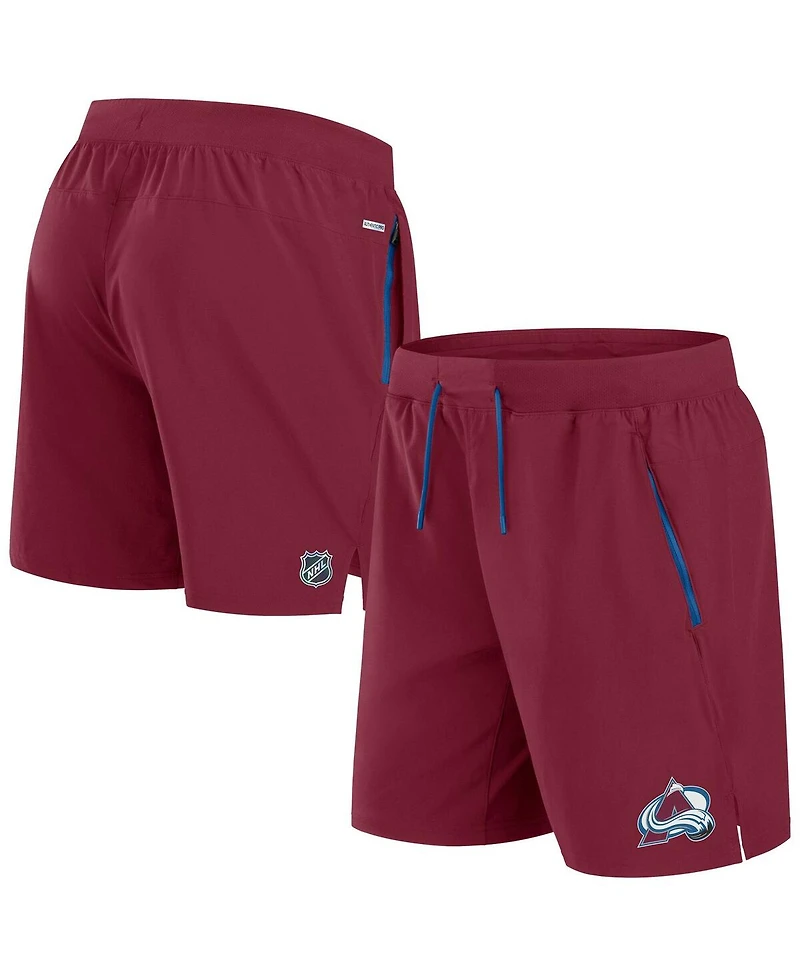 Fanatics Men's Burgundy Colorado Avalanche Authentic Pro Rink Performance Shorts