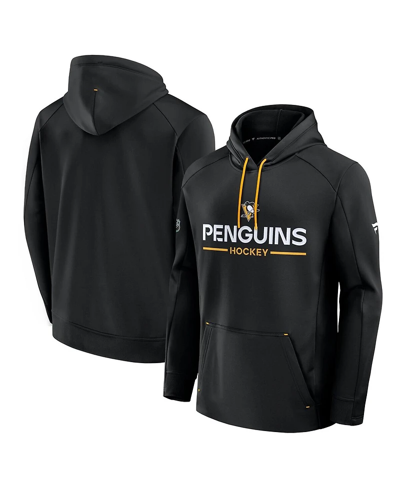 Fanatics Men's Black Pittsburgh Penguins Authentic Pro Rink Hoodie