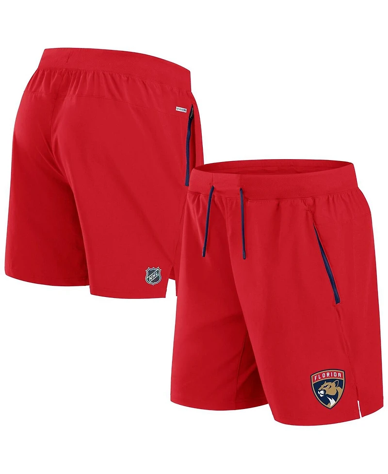 Fanatics Men's Red Florida Panthers Authentic Pro Rink Performance Shorts
