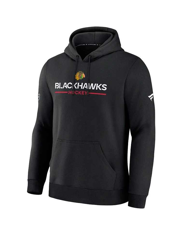 Fanatics Men's Black Chicago Blackhawks Authentic Pro Primary Hoodie