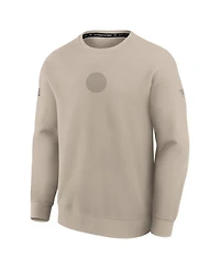 Fanatics Men's Tan New York Islanders Authentic Pro Road Tri-Blend Sweatshirt