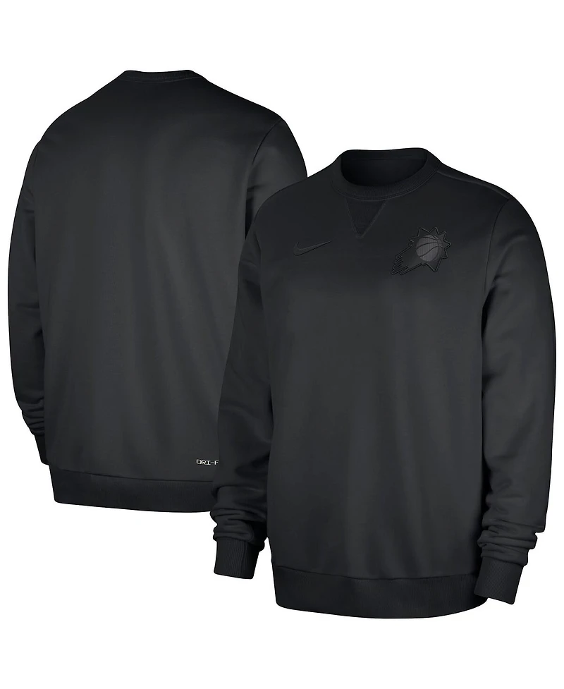 Nike Men's Black Phoenix Suns Authentic Standard Issue Travel Dri-fit Sweatshirt