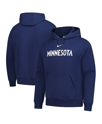Nike Men's Navy Minnesota Timberwolves Sportswear Essential Wordmark Club Hoodie
