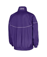 Nike Men's Purple Los Angeles Lakers Courtside Windrunner Woven Half-Zip Jacket