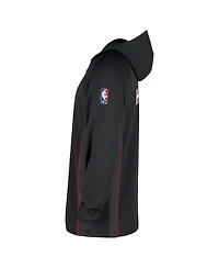 Nike Men's Black Miami Heat Authentic On Court Zone Quarter-Zip Dri-fit Hoodie Jacket