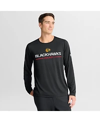 Fanatics Men's Black Chicago Blackhawks Authentic Pro Rink Tech Long Sleeve T-Shirt