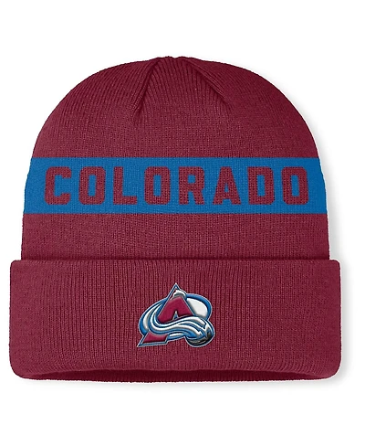 Fanatics Men's Burgundy Colorado Avalanche Authentic Pro Rink Cuffed Knit Hat